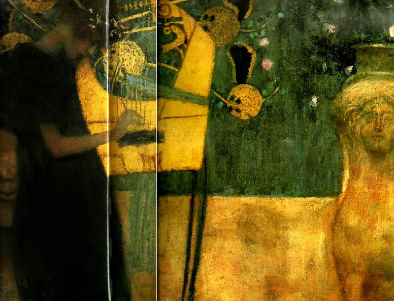Gustav Klimt musiken oil painting image